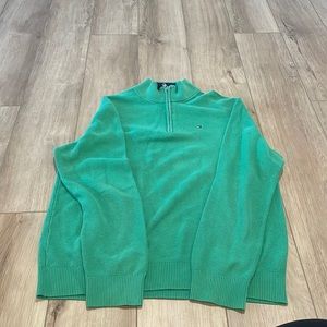 MENS Tommy Hilfiger Green Half zip sweater